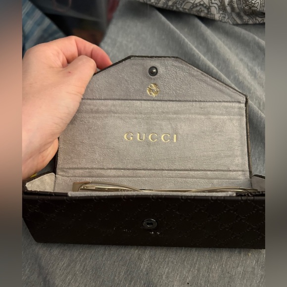 Gucci Vintage Rare Prescription Eyeglasses Readers Gold Cream & Tortoise Shell - Picture 9 of 9